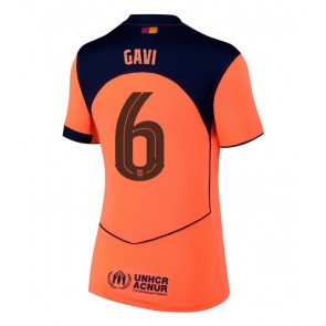 Lacne Ženy Futbalové dres Barcelona Paez Gavi #6 2025-26 Krátky Rukáv - Tretina